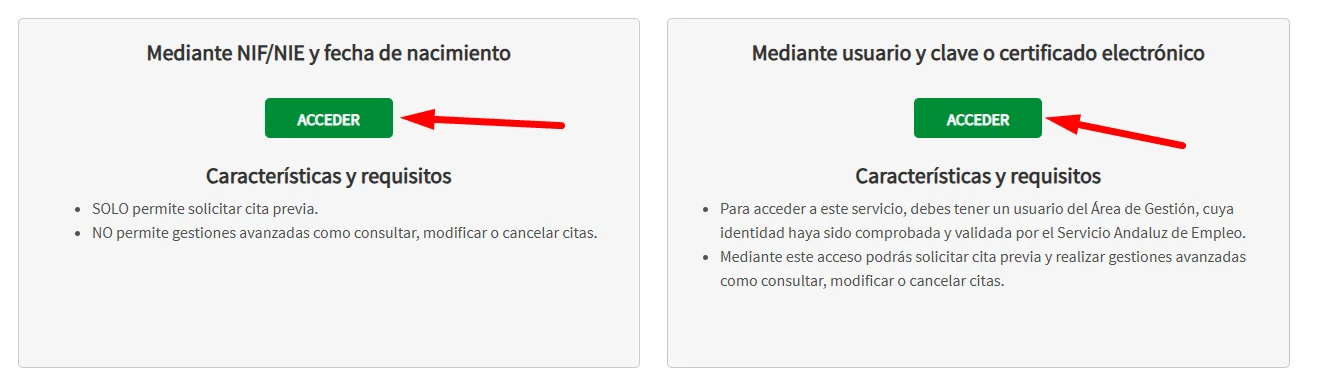 acceder al sistema de citas sae